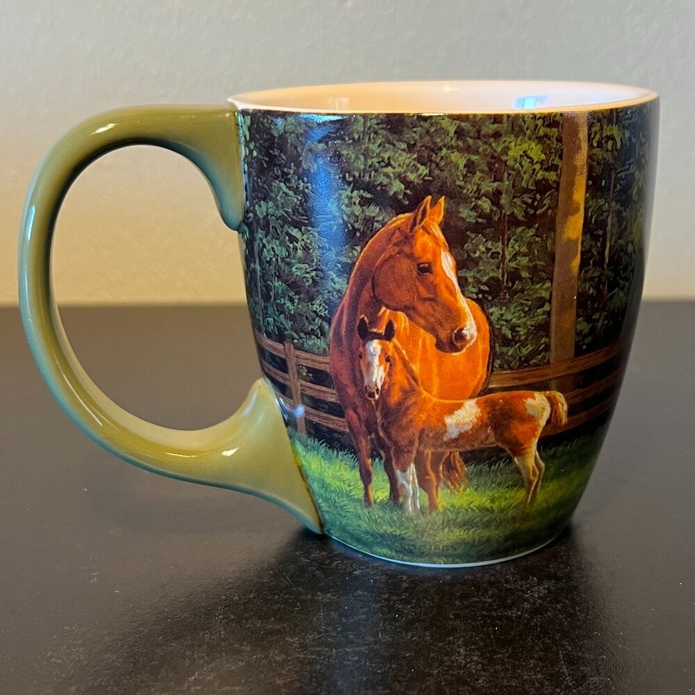 Vintage Lang JOSIE HORSE Ceramic Mug Chris Cummings Coffee Tea Cup 2009 10oz